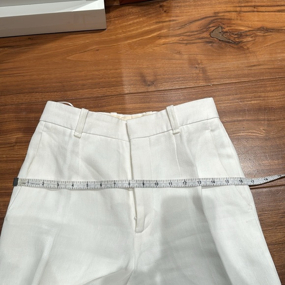 Chloe Linen Linen tapered Trouser Pants White Size FR34 - Picture 12 of 15